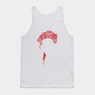 Red Hairstyle - Curved Tank Top